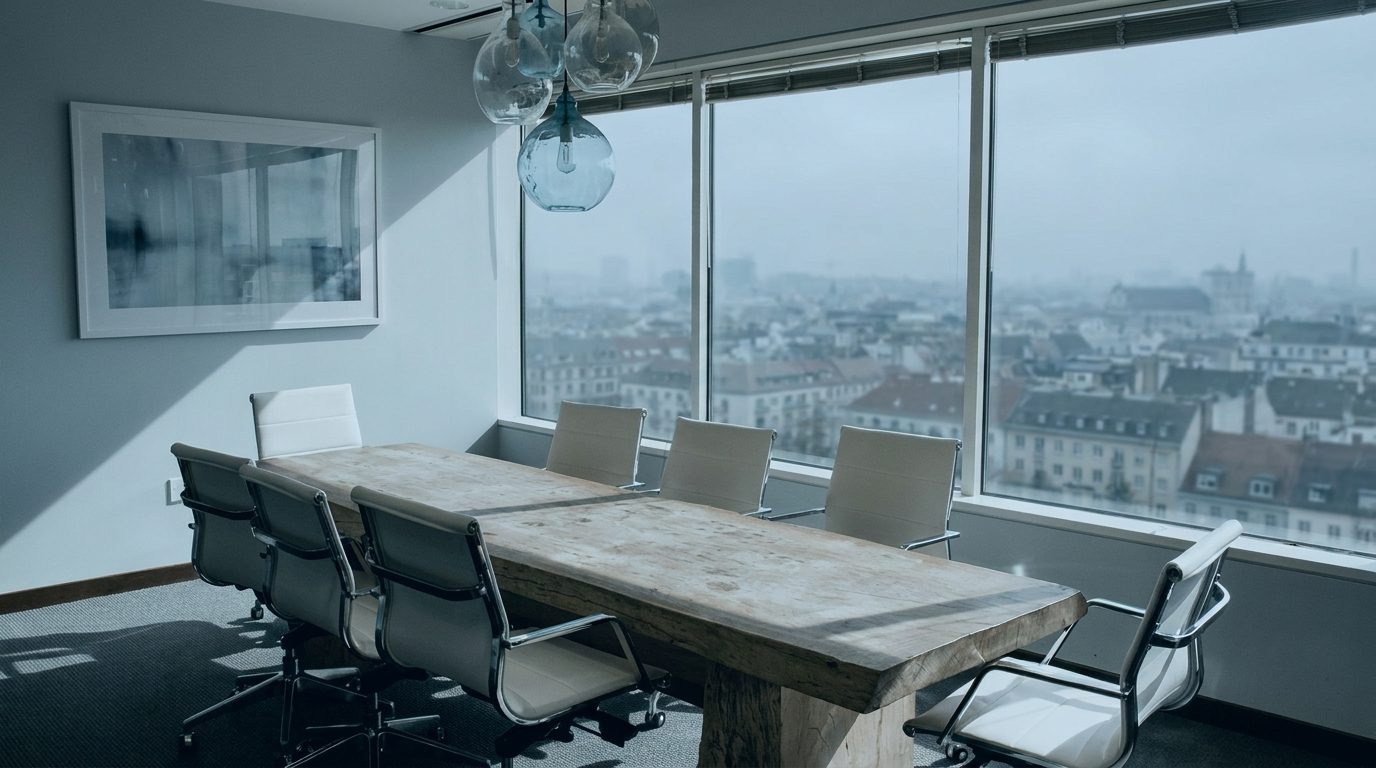Meeting room with a view over the city